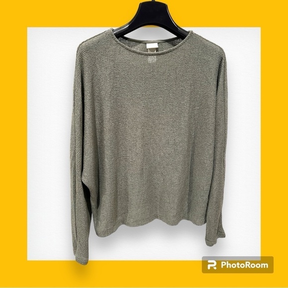 H&M knit lightweight sweater sage XS oversized - Picture 1 of 1